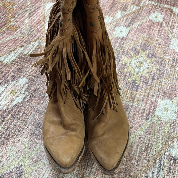 Caborca L15 Fringe Western Leather Boots Made in Mexico Womens Size 10 - Picture 5 of 9